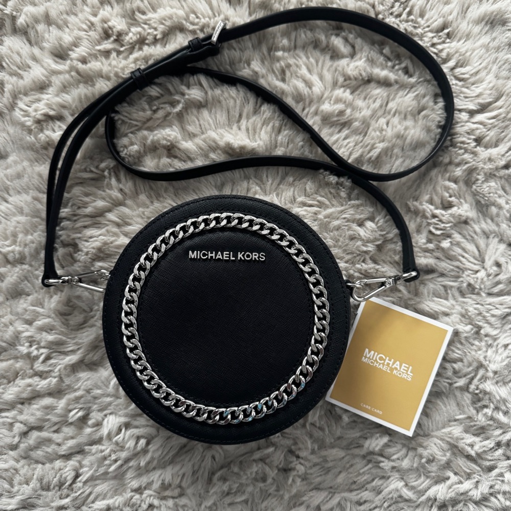 NWOT Michael Kors Crossbody Canteen Bag with Chain Detail